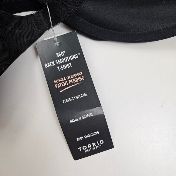 NEW Torrid 360 Back Smoothing T-Shirt Bra 52B Black Perfect Coverage NWT - Picture 5 of 8